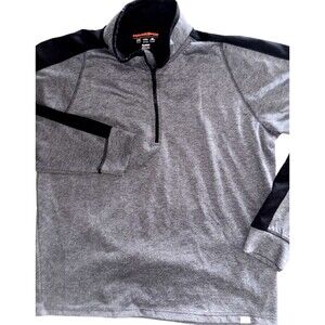 HAWKE & CO. Pro Series Quarter Zip Pullover Sportswear Grey Heather Men's XL